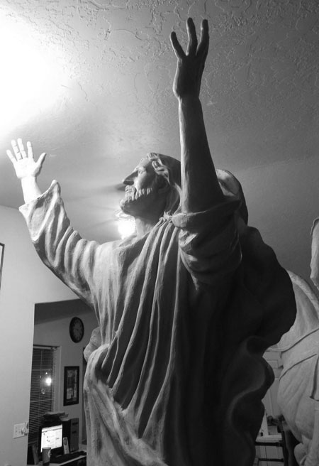 Ascending Savior Christ Statue
