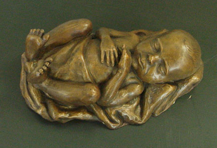Bronze Baby statue 2