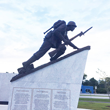 Bronze Marine African American Soldier Statue