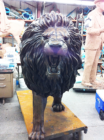 Lion Statue Life Size Bronze 