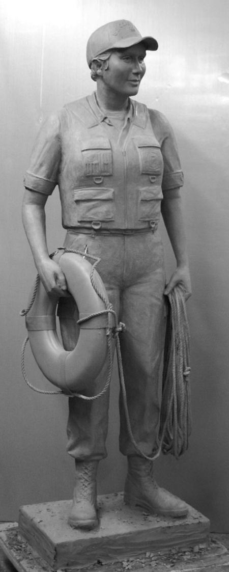Coast Guard Woman Soldier statue