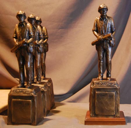 Construction Worker bronze statue award 6