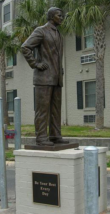 LSU Coach Paul Dietzel bronze statue monument 1