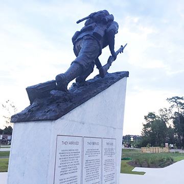 Marine Soldier Bronze Statue African American