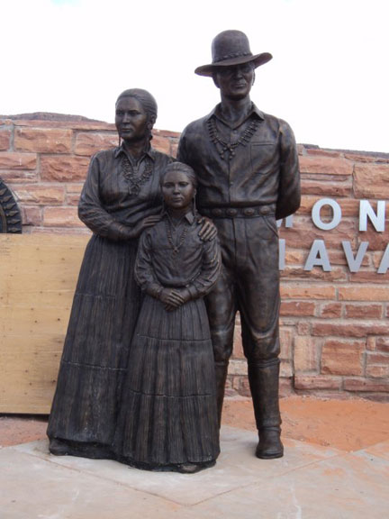 Navajo family bronze 