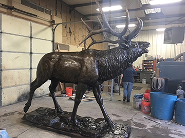 Elk Bronze Statue Life Size