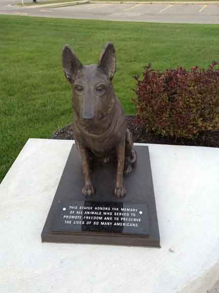 K9 Officer Police Military statue German Shepherd dog
