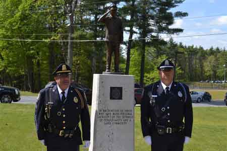 Police Officers and Police bronze statue