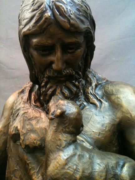 Saint John the Baptist bronze statue 5